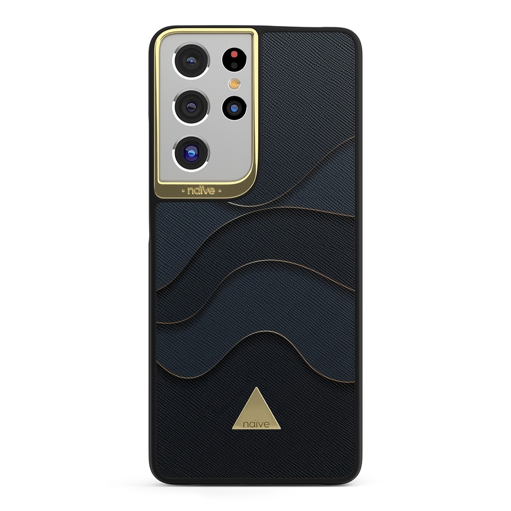 Naive Samsung Galaxy S21 Ultra Case - Golden Waves