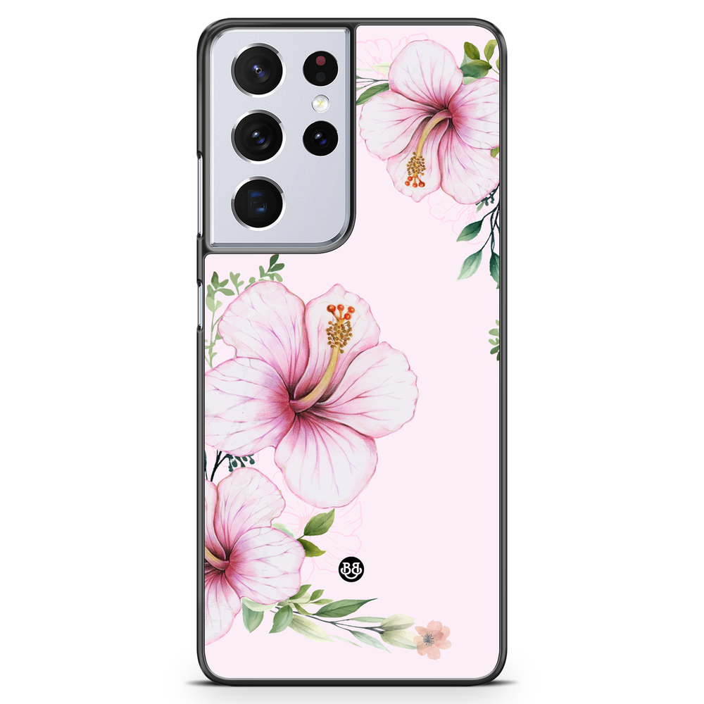 Samsung Galaxy S21 Ultra Case - WILD BLOOM - Soft Hibiscus