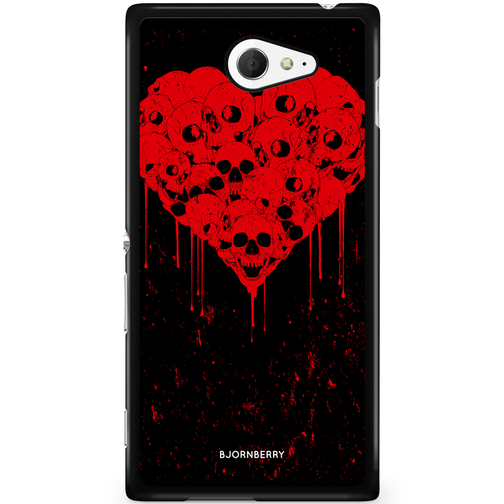 Sony Xperia M2 Aqua Case - Skull Heart