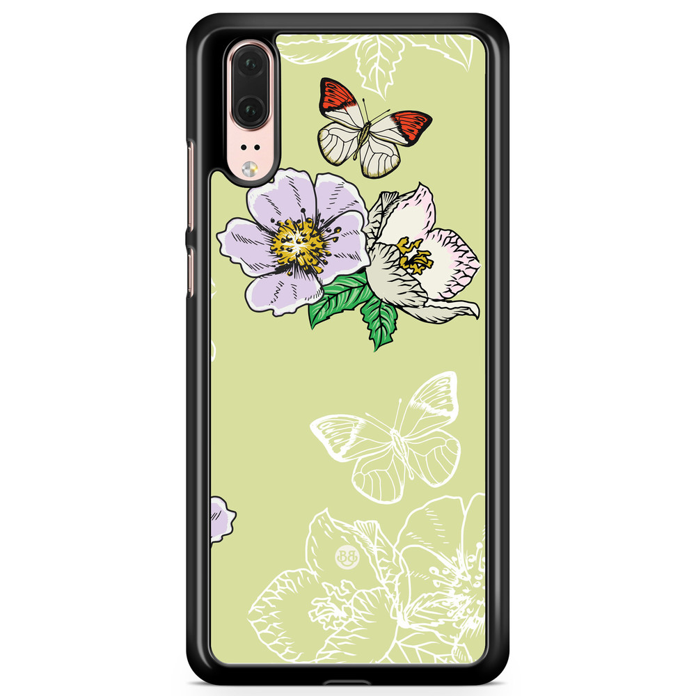 Huawei P20 Case - Butterfly Flower