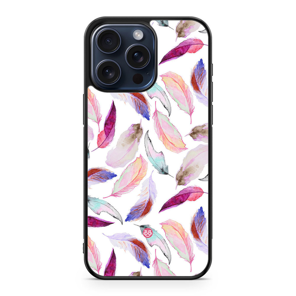 iPhone 15 Pro Max Case - Watercolor Feathers