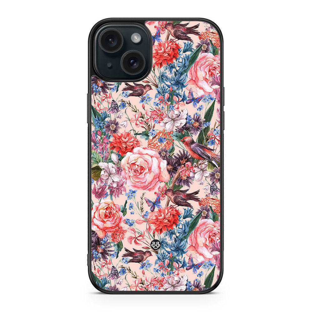 iPhone 15 Plus Case - Birds & Flowers