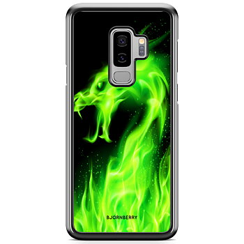 Samsung Galaxy S9 Plus Skal - Grön Flames Dragon