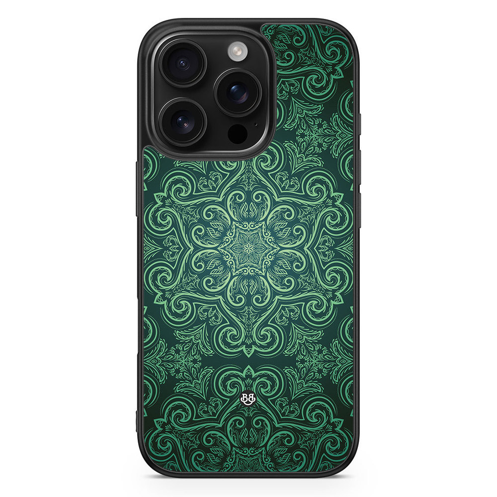 iPhone 16 Pro Case - Green Retro Pattern