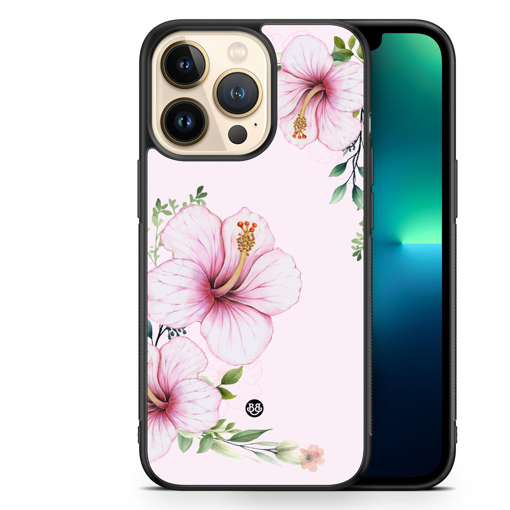 iPhone 13 Pro Case - WILD BLOOM - Soft Hibiscus