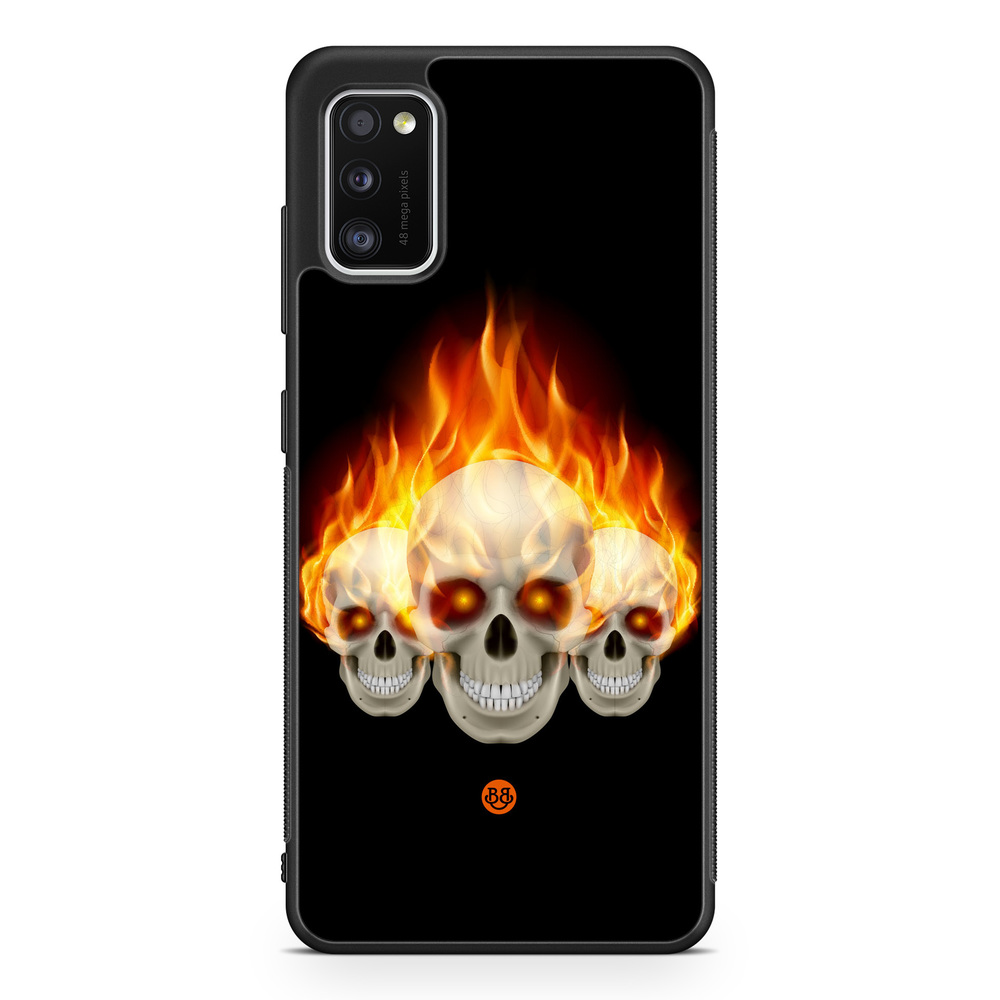 Samsung Galaxy A41 Case - Flames Skulls