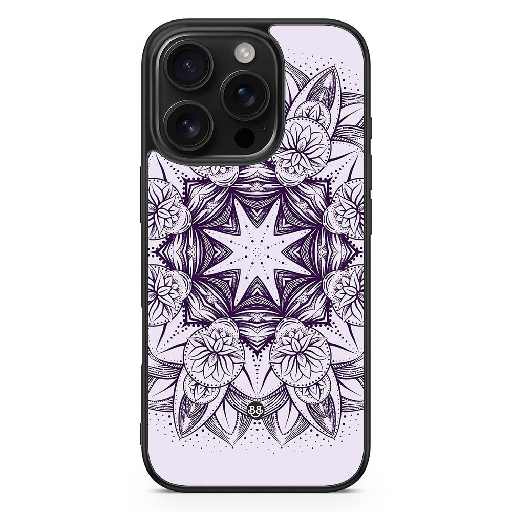 iPhone 16 Pro Case - Purple Mandala