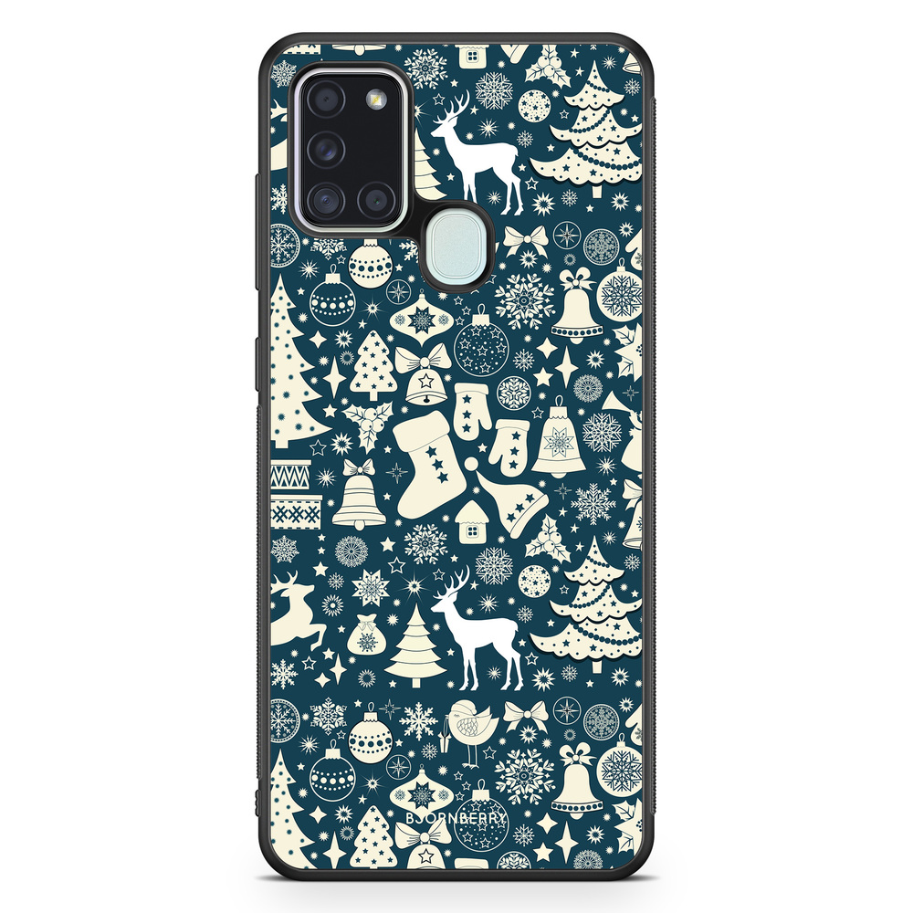 Samsung Galaxy A21s Case - Reindeers & Spruces