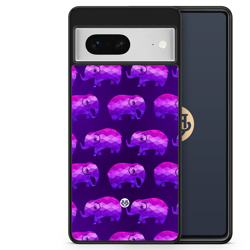 Google Pixel 7 Case - Purple Elephants