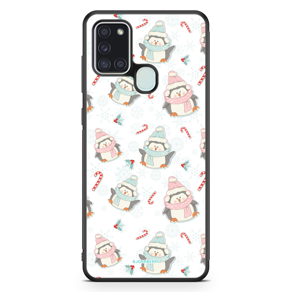 Samsung Galaxy A21s Case - Christmas Penguins
