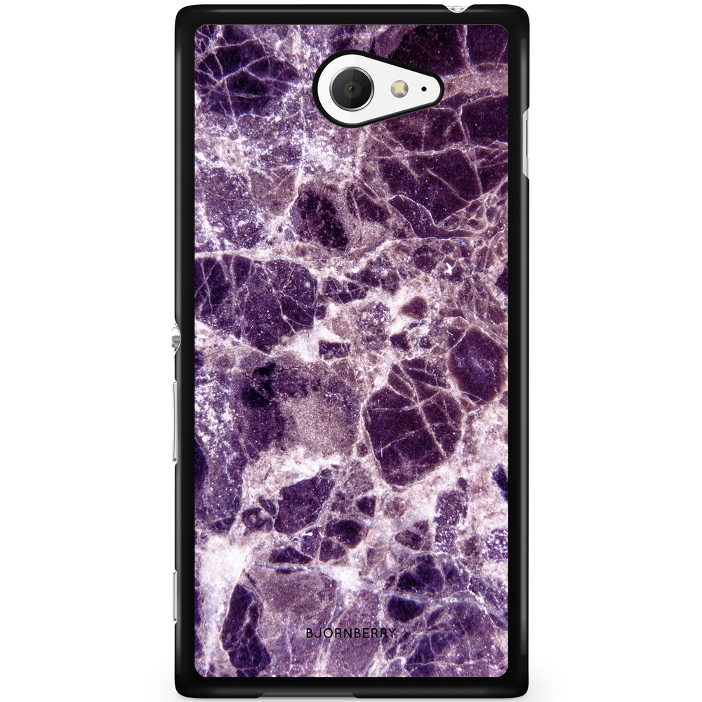 Sony Xperia M2 Aqua Case - Purple Marble