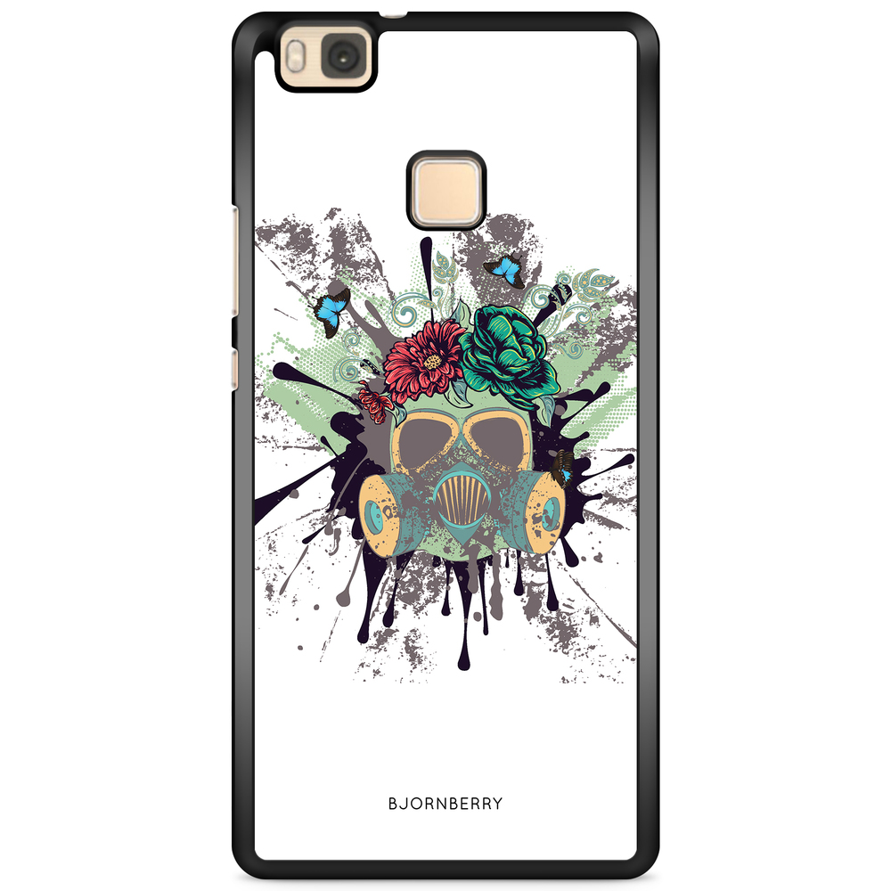 Huawei P9 Lite Case - Gas Mask Flowers