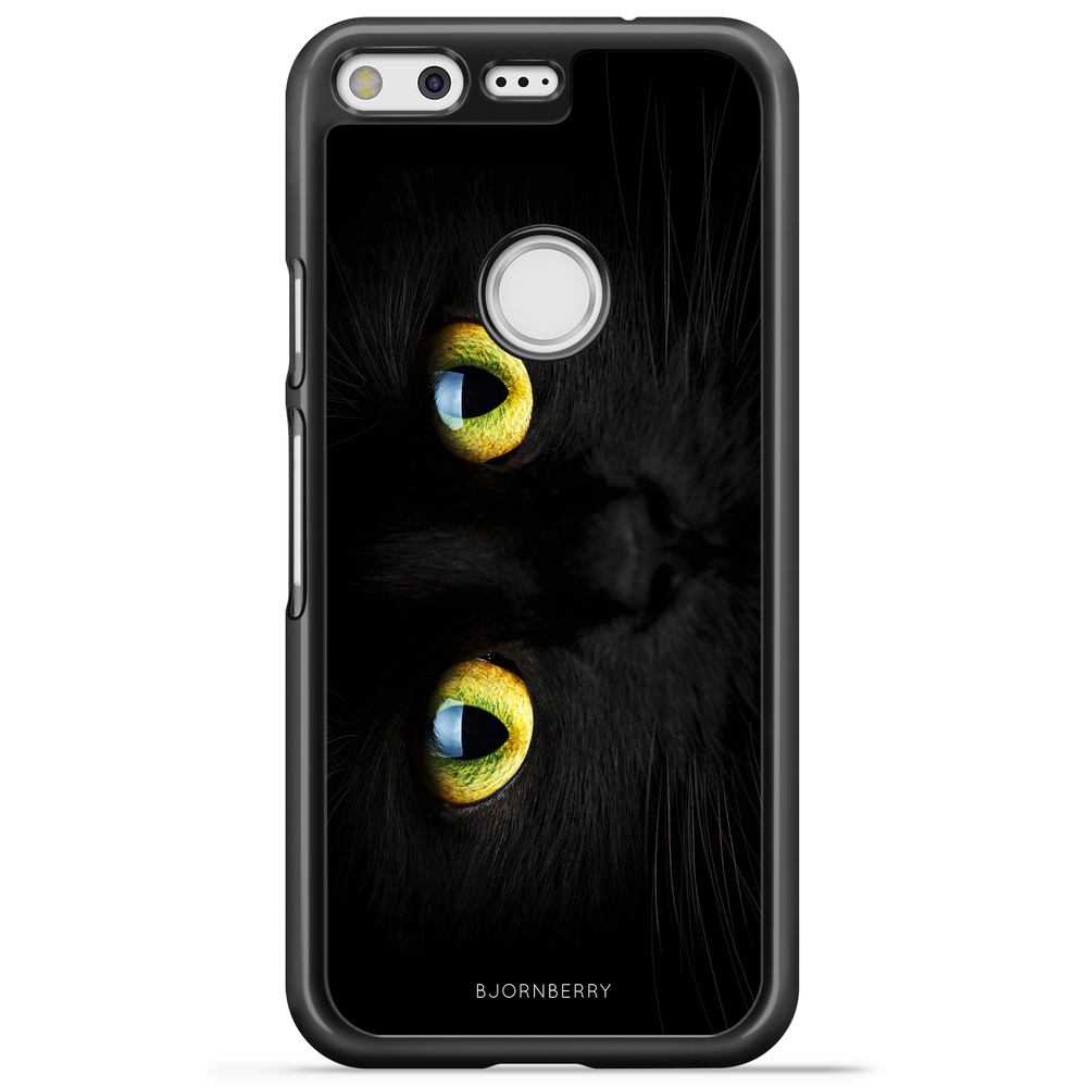Google Pixel Case - Black Cat Close Up