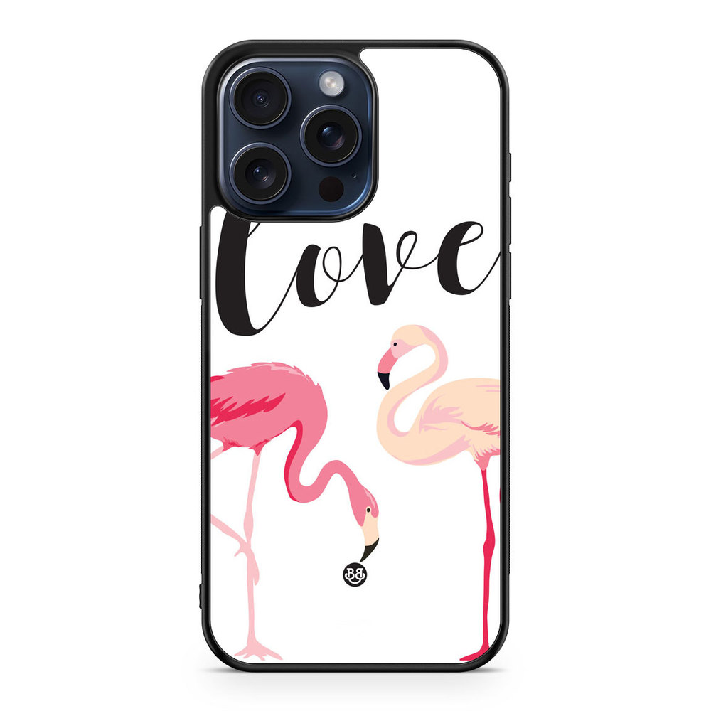 iPhone 15 Pro Max Case - Love Flamingo