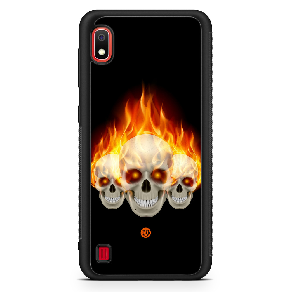 Samsung Galaxy A10 Case - Flames Skulls