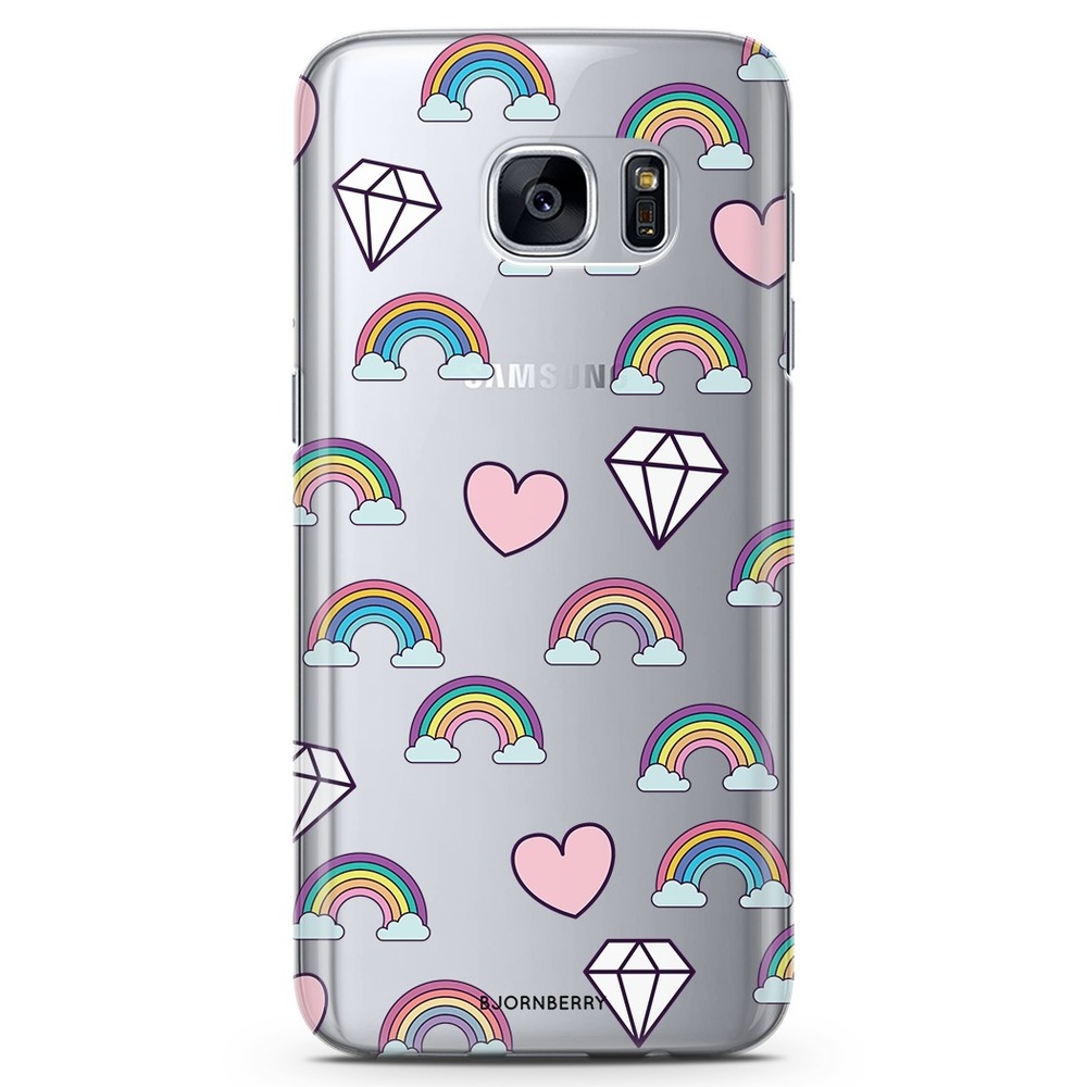 Samsung Galaxy S7 Edge TPU Case - Rainbows & Diamonds