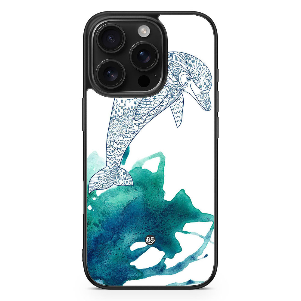 iPhone 16 Pro Case - Mandala Dolphin