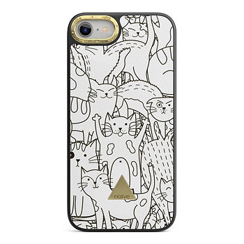 Naive iPhone 8/SE (2020) Case - Cat Doodles