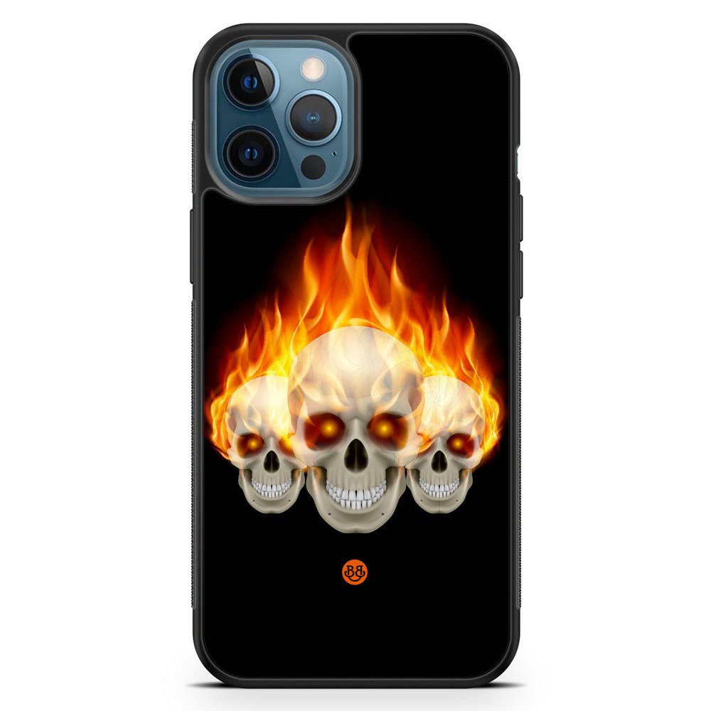 iPhone 12 Pro Case - Flames Skulls