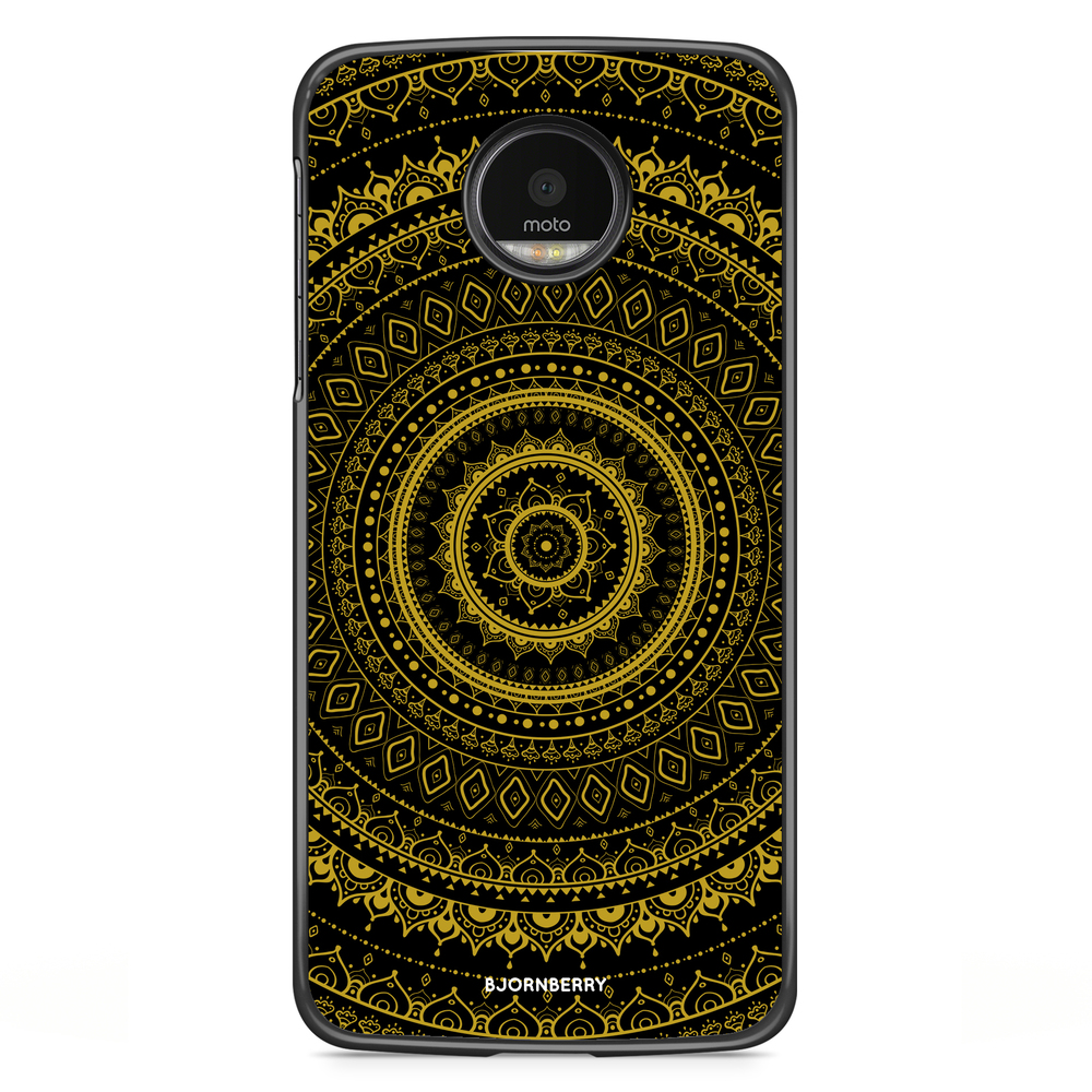 Motorola Moto G5S Plus Case - Black Gold Mandala