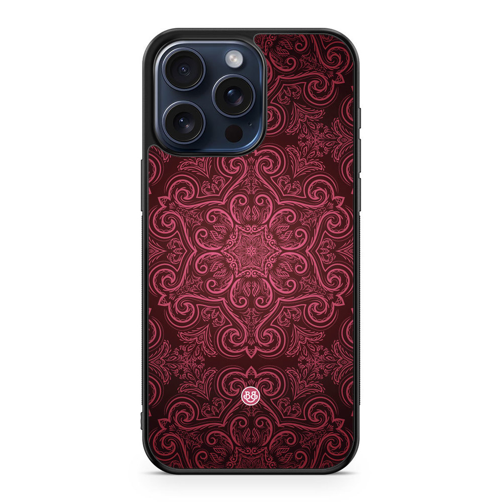 iPhone 15 Pro Max Case - Red Retro Pattern