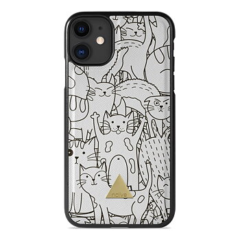Naive iPhone 11 Skal - Cat Doodles