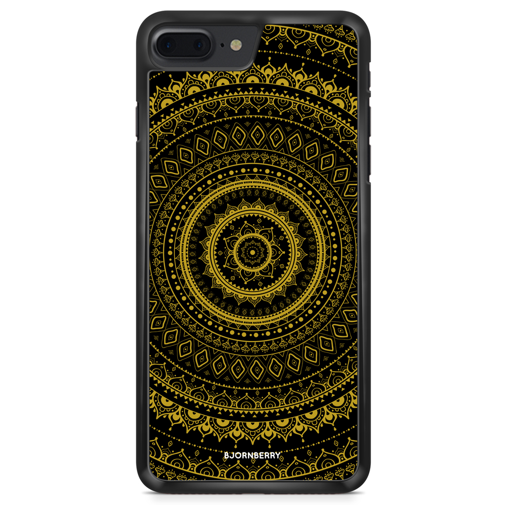 iPhone 8 Plus Case - Black Gold Mandala