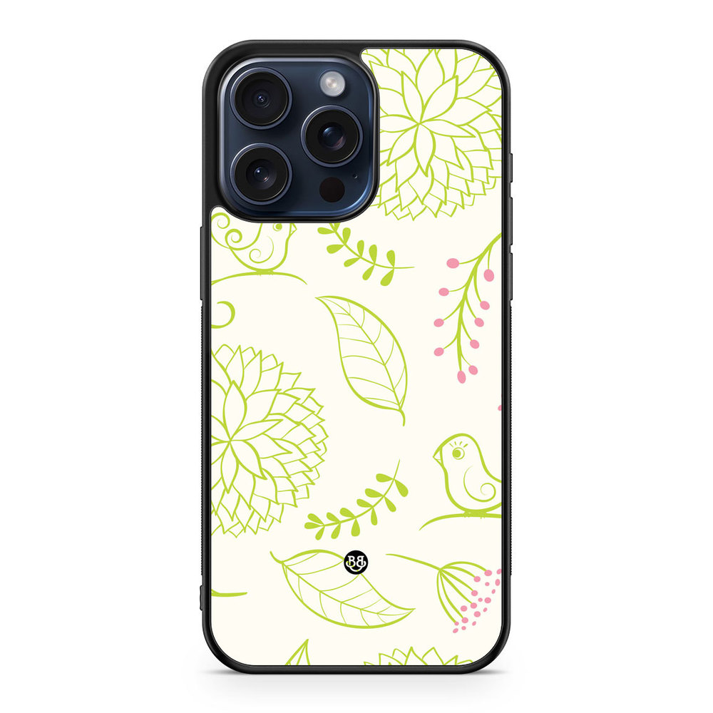 iPhone 15 Pro Max Case - Green Floral