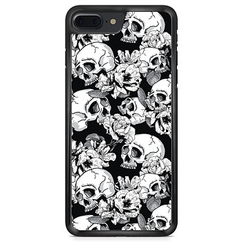 iPhone 8 Plus Skal - Dödskallar & Rosor