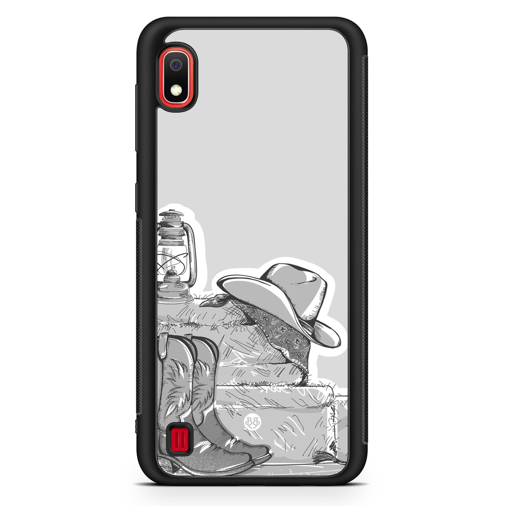 Samsung Galaxy A10 Case - Western Black/White