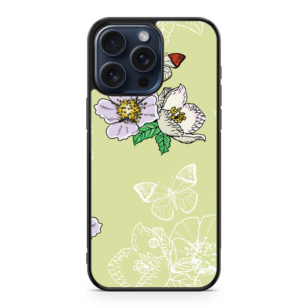 iPhone 15 Pro Max Case - Butterfly Flower