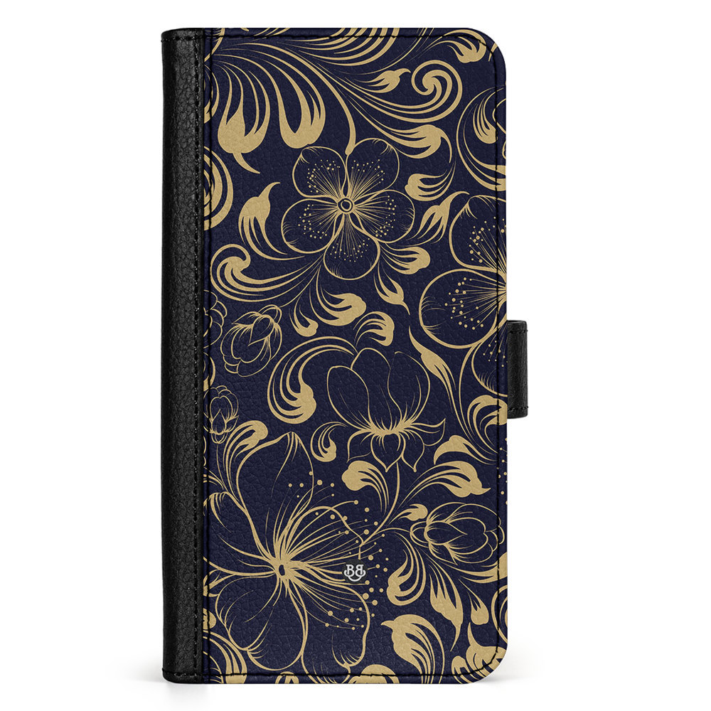 Doro 8050 Wallet Case - Blue Flowers