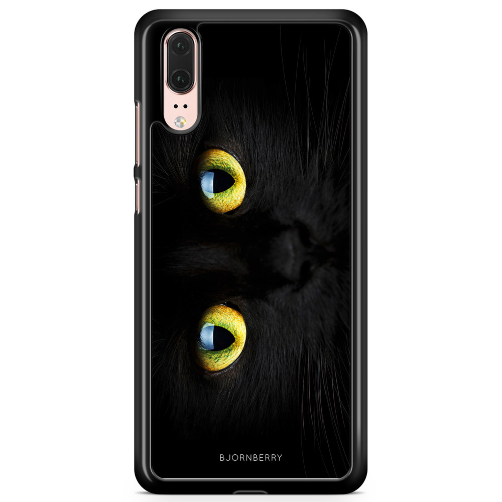 Huawei P20 Case - Black Cat Close Up
