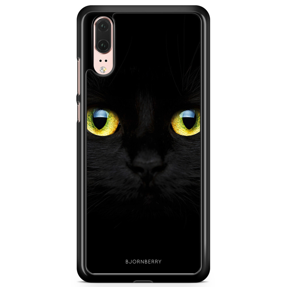 Huawei P20 Case - Black Cat Close Up
