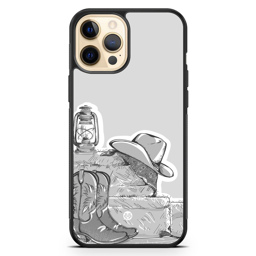 iPhone 12 Pro Max Case - Western Black/White