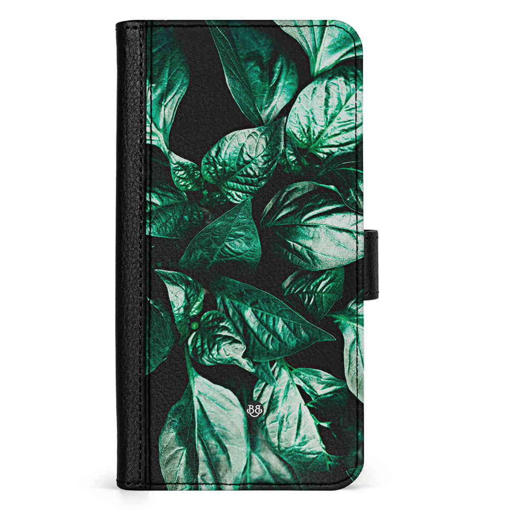 Doro 8050 Wallet Case - Green Leaves