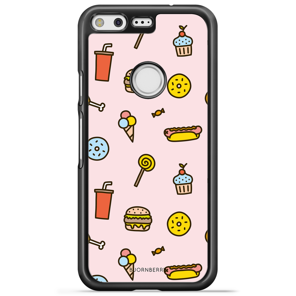 Google Pixel Case - Junk Food Pattern