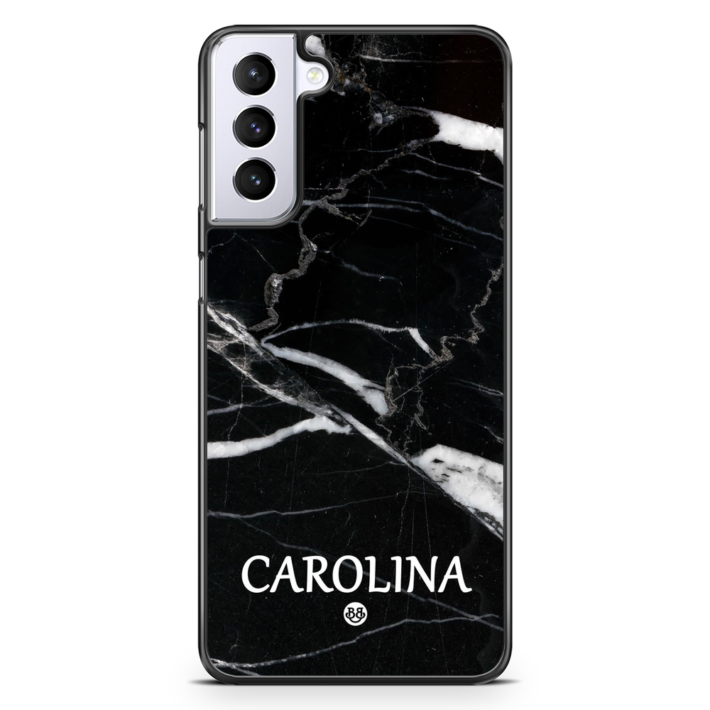 Samsung Galaxy S21 Plus Custom Case - Black Marble Name