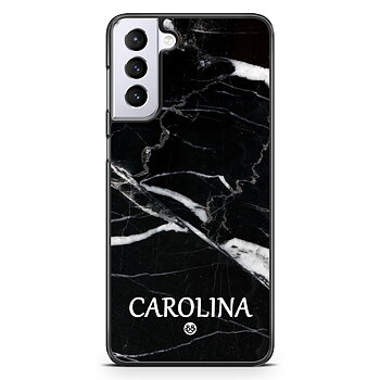 Samsung Galaxy S21 Plus Custom Skal - Svart Marmor Namn