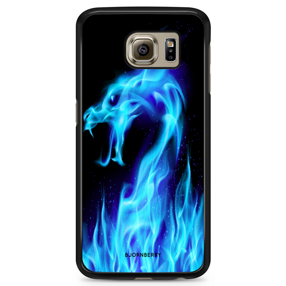 Samsung Galaxy S6 Case - Blue Flames Dragon