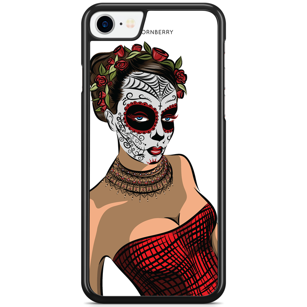 iPhone 8 / iPhone SE (2022/2020) Case - Skull Mask Flowers