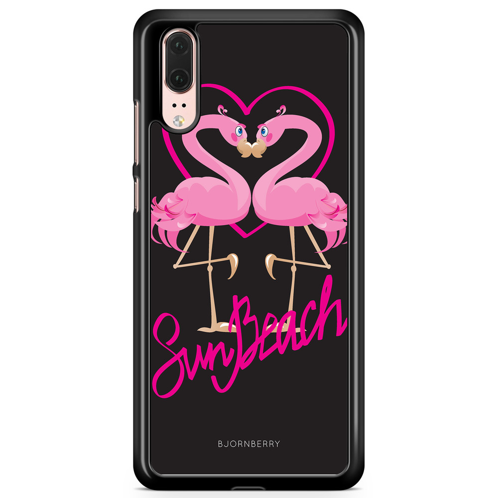 Huawei P20 Case - Sun Beach Flamingo