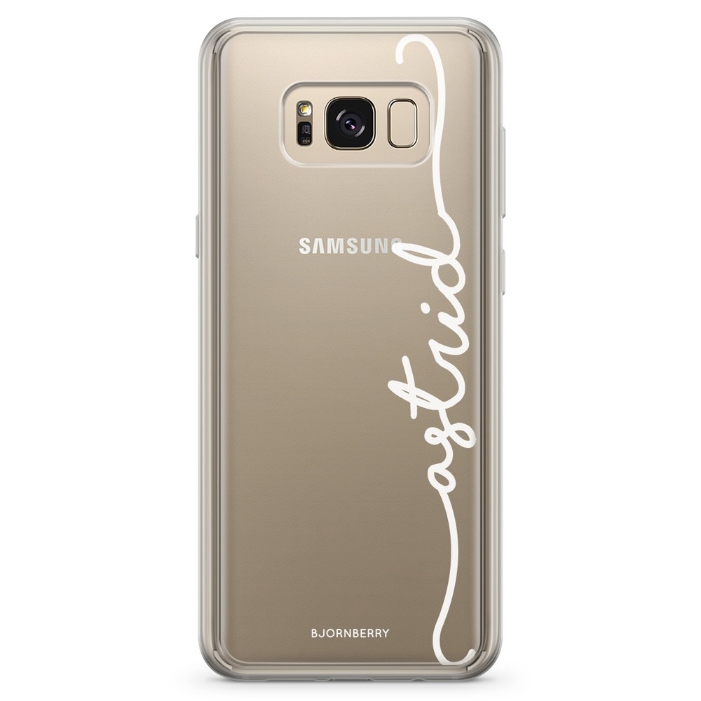 Samsung Galaxy S8 Plus Case Fashion Custom - Vertical White Name