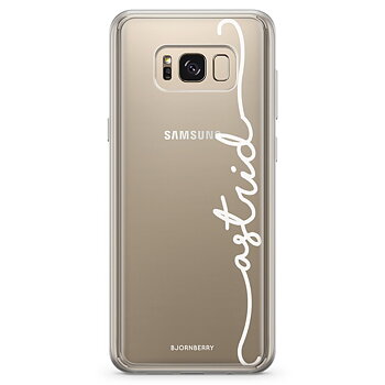 Samsung Galaxy S8 Plus Case Fashion Custom - Vertical White Name