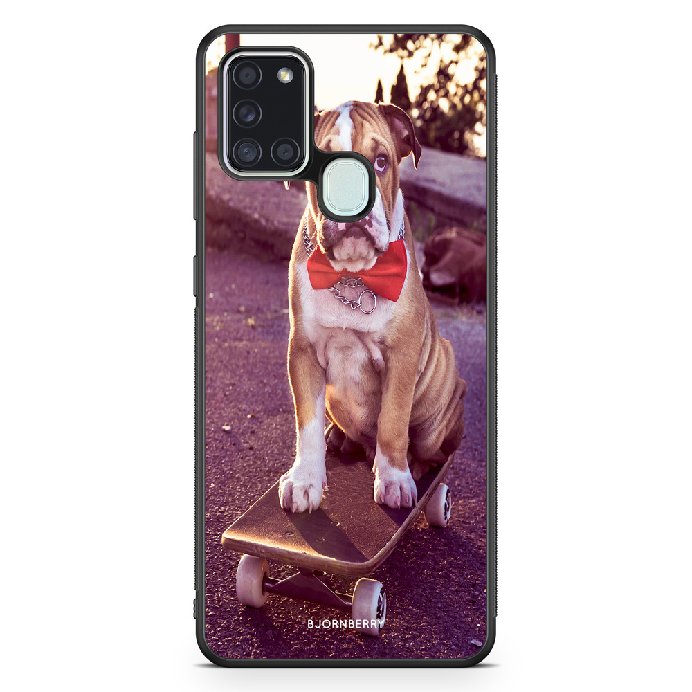 Samsung Galaxy A21s Case - Bulldog skateboard