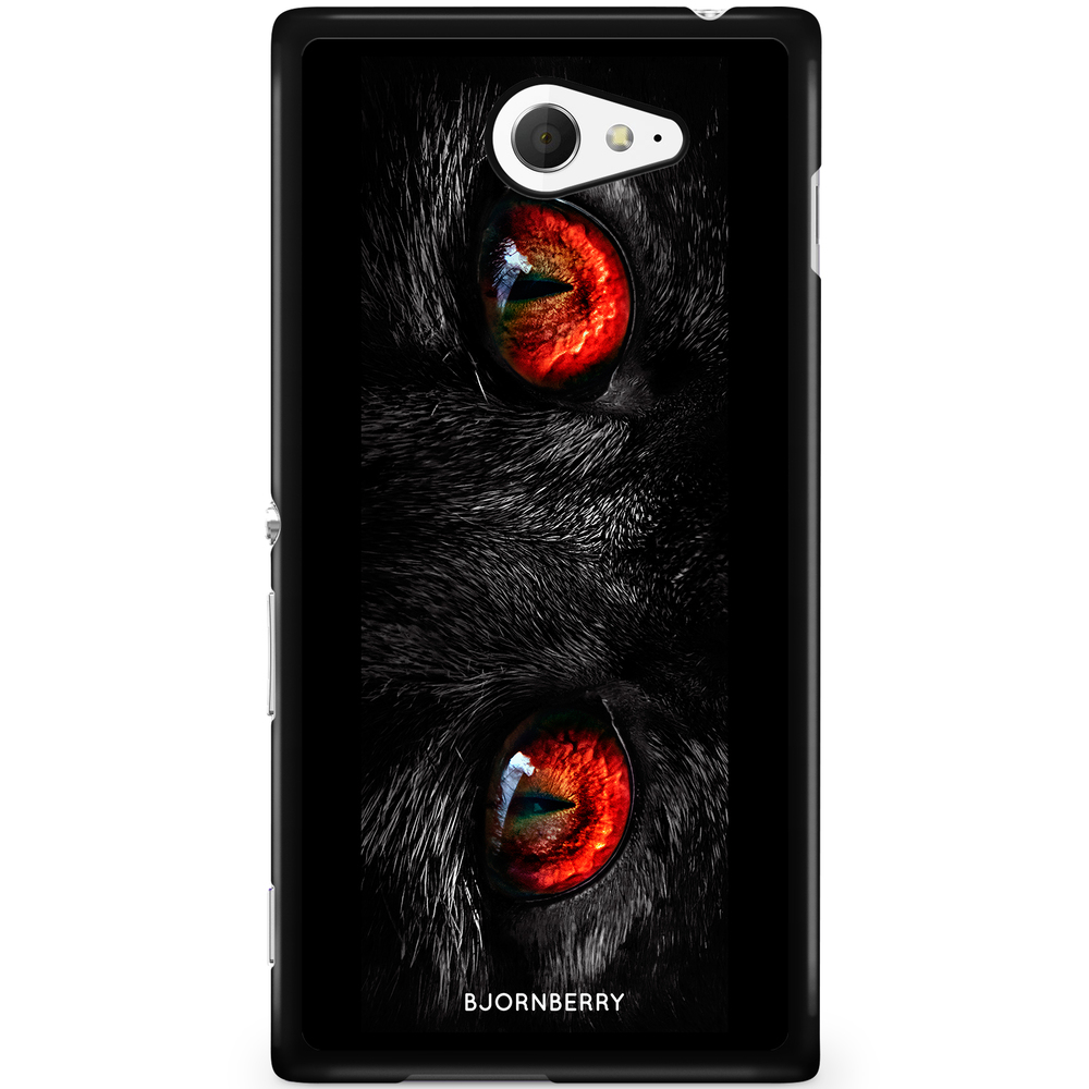 Sony Xperia M2 Aqua Case - Red Cat Eyes