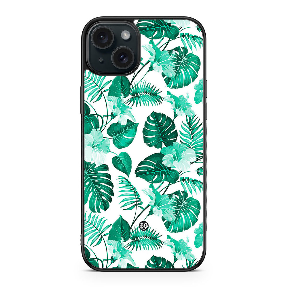 iPhone 15 Plus Case - Turquoise Flowers