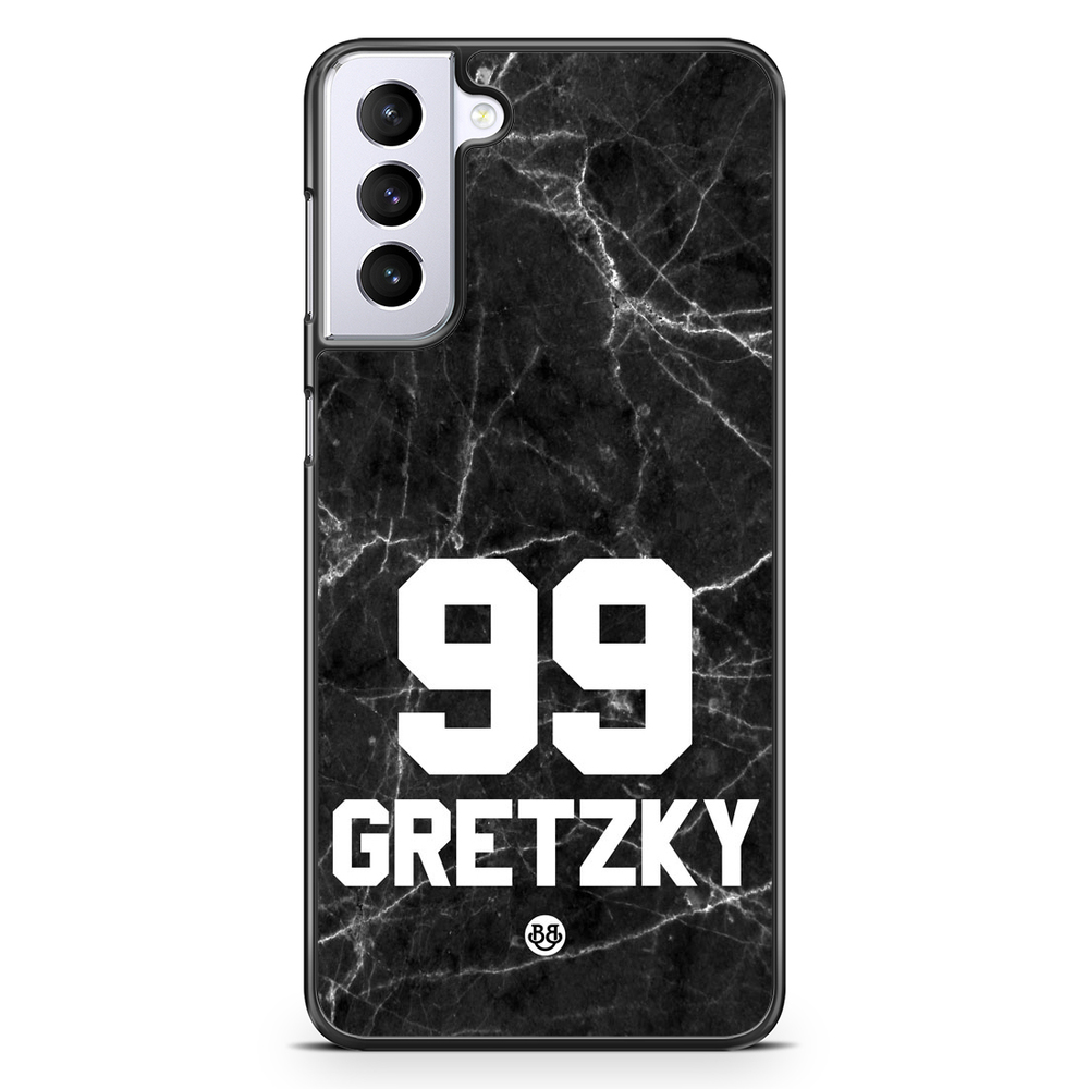 Samsung Galaxy S21 Plus Custom Case - Black Marmor Number