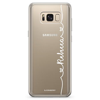 Samsung Galaxy S8 Plus Case Fashion Custom - Heart Name White