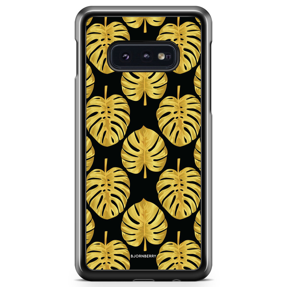 Samsung Galaxy S10e Case - Gold Monstera